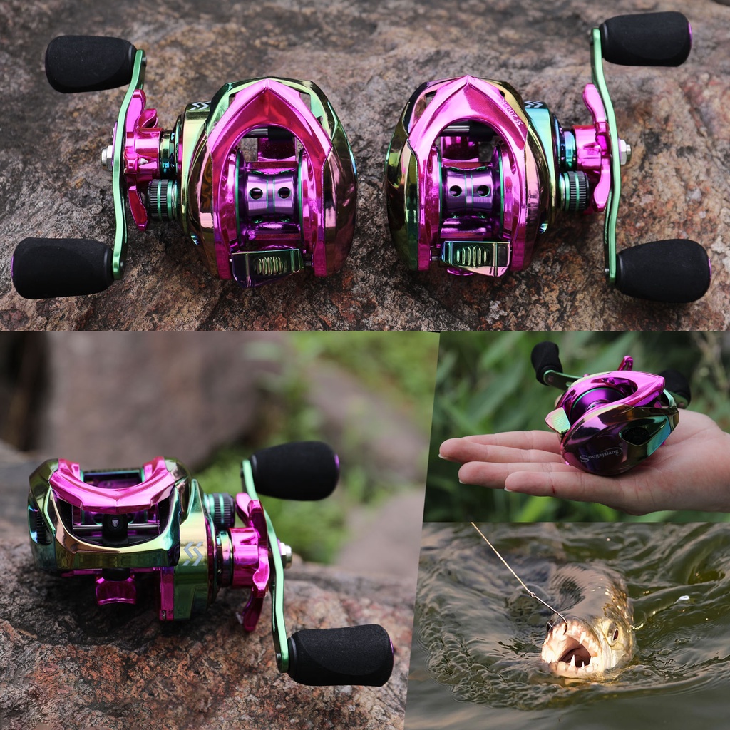 Reel Pancing Casting Fishing Reel Max Drag Full Metal Spool Reel 12 + 1 Ball Bearings 7.2: 1 Rasio Roda Gigi Kanan Kiri Handle Knob Pegangan EVA Air Asin Gulungan Pancing Air Tawar Gear Tackle Outdoor Gulungan Pancing