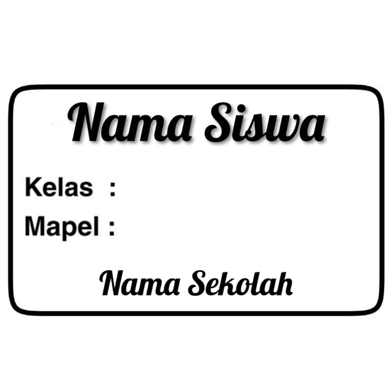 

(ISI 50 PCS) Label Buku Bahan Stiker HVS Motif Polos