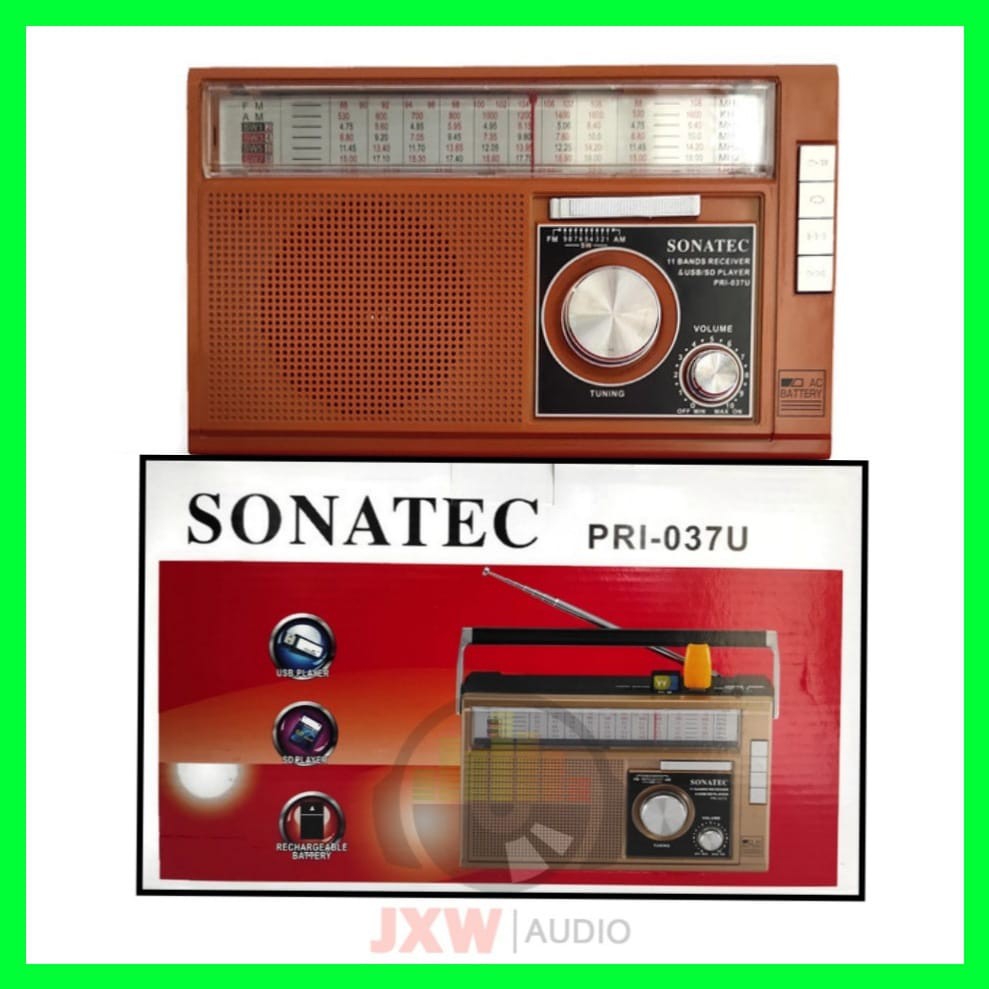 RADIO AM / FM 11 BAND USB MP3 PLAYER SONATEC PRI 037 / PR-037 / PRI037