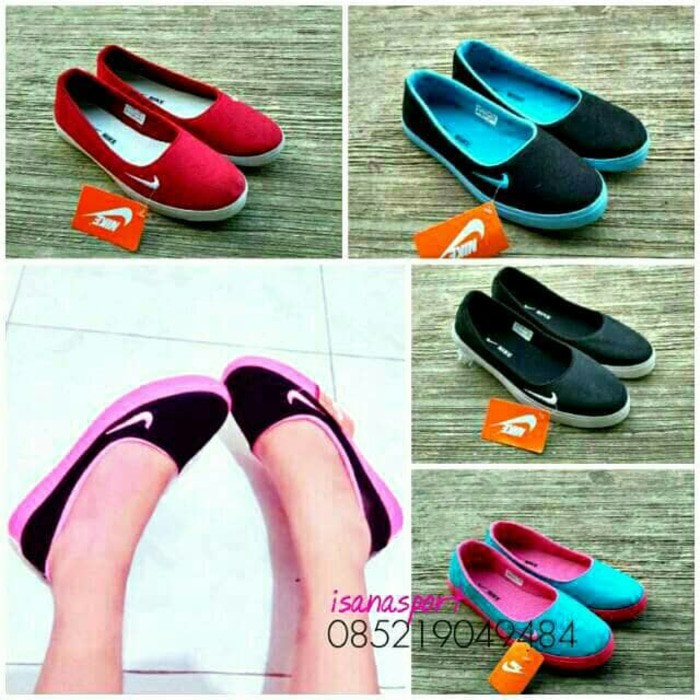 sepatu slip on cewek. Nike slop. Nike slip on. sepatu casual wanita.