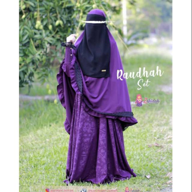 gamis raudhah zahidah/gamis raudhah set