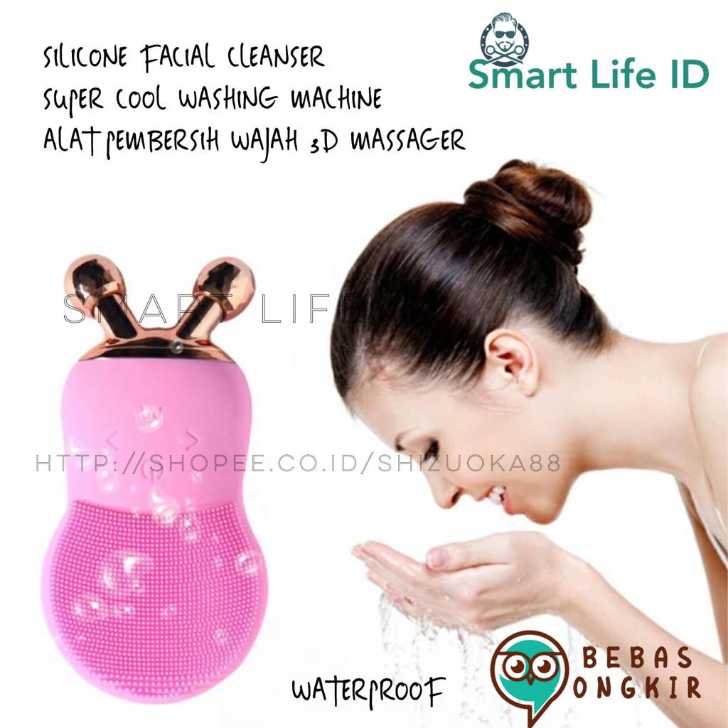 Silicone Inface Facial Cleanser Elektrik Alat Pembersih Pemijat Face Massage Wajah Muka 3D Massager