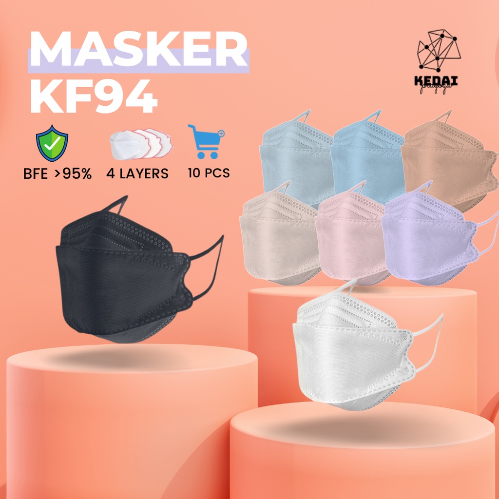 Masker KF94 Isi 10 Pcs Warna Warni