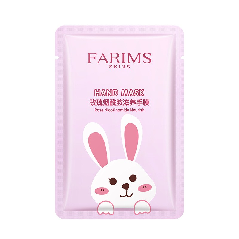 FARIMS HAND MASK ROSE NICOTINAMIDE MASKER TANGAN WANITA KOREA SHEET MASK