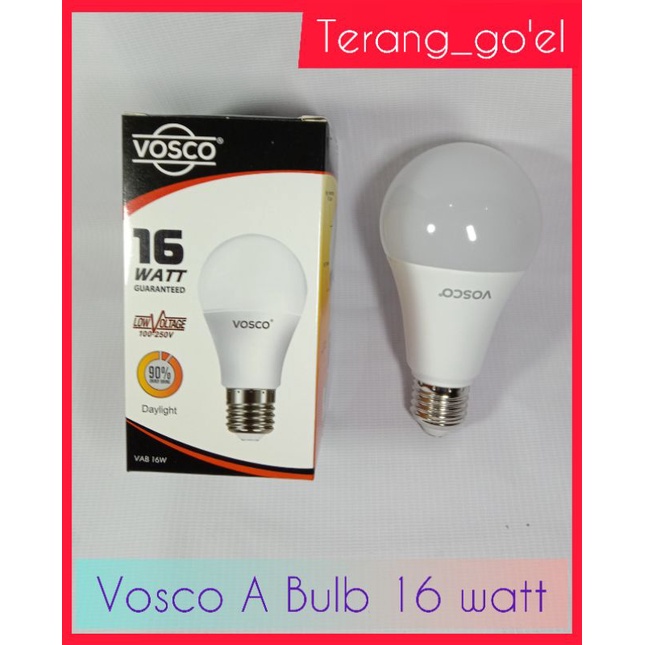 LED vosco A-Bulb 16 watt // 16 watt cahaya putih