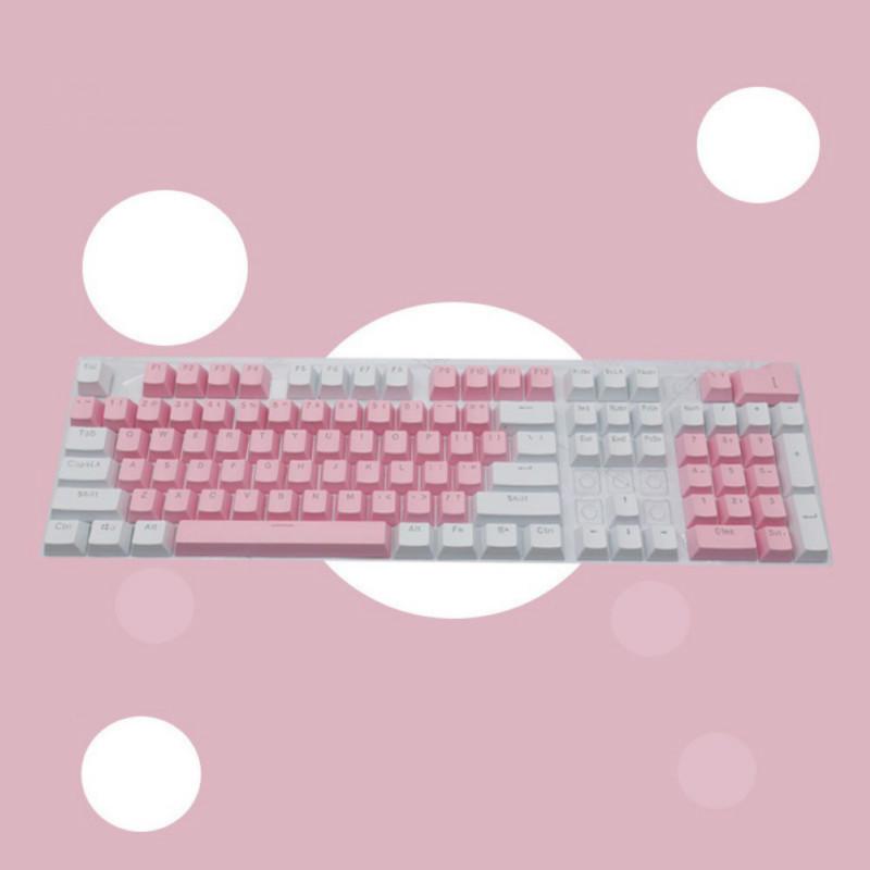 ABS Backlit Keycaps OEM Height Pink Blue Keycaps Untuk Keyboard Mekanik