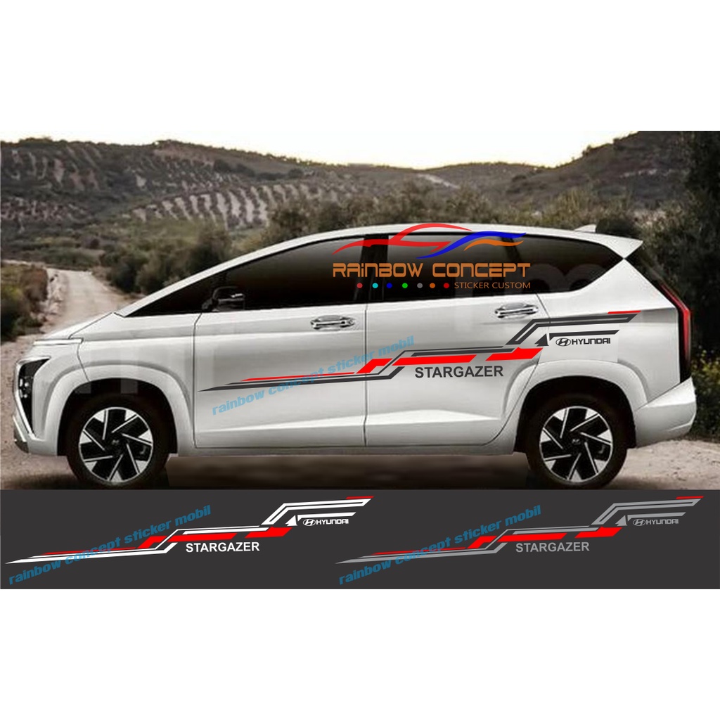 Stiker Mobil hyundai Stargazer Cutting sticker hyundai Side Body Kanan Kiri