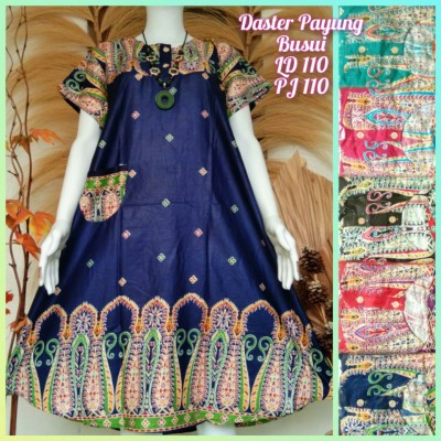 Daster Payung Harga Termurah Daster Batik Busui Bahan Rayon Solo Adem Nyaman Dipakai Dp1855