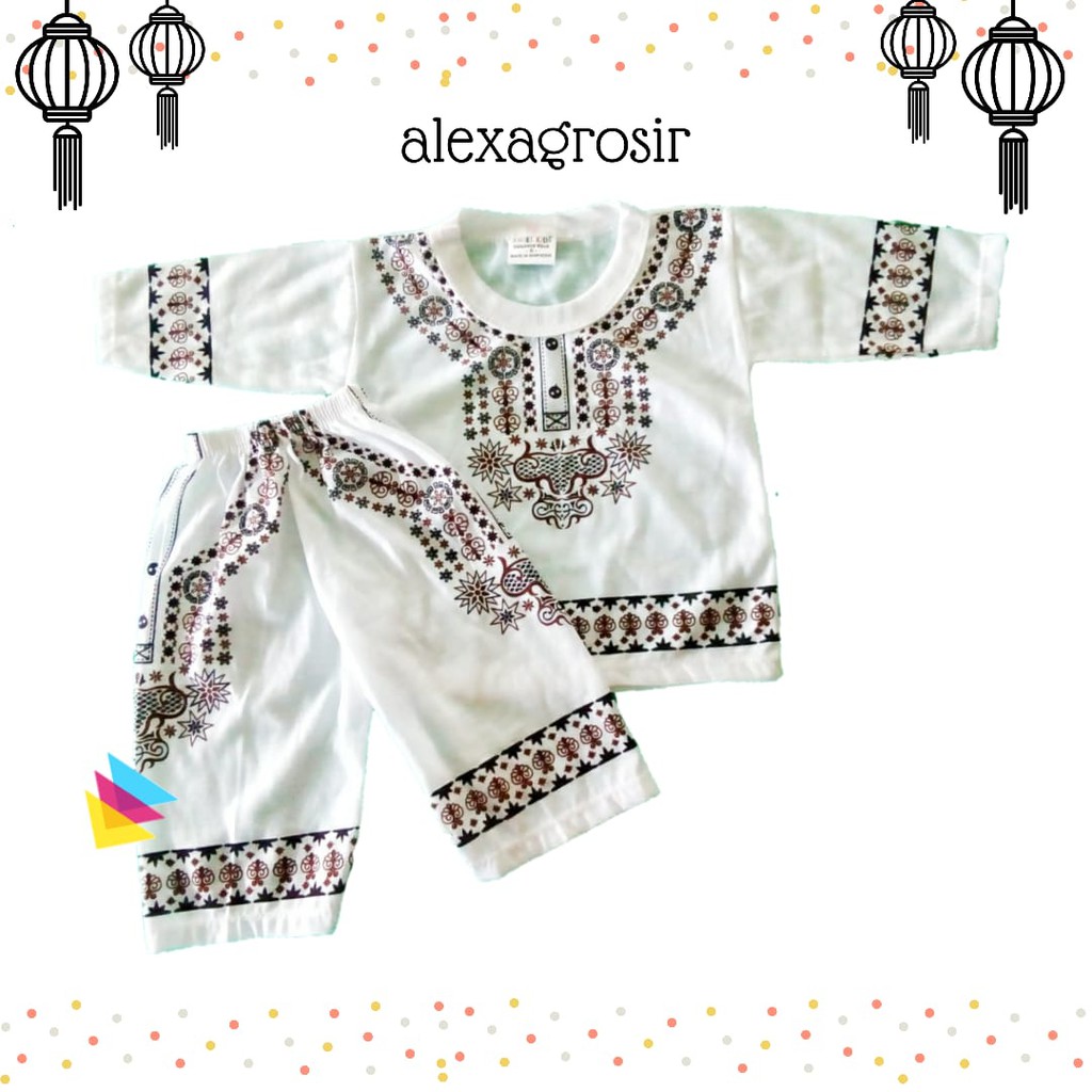 Setelan muslim bayi anak size S M L | bulan azhari special ramadhan, alexa |