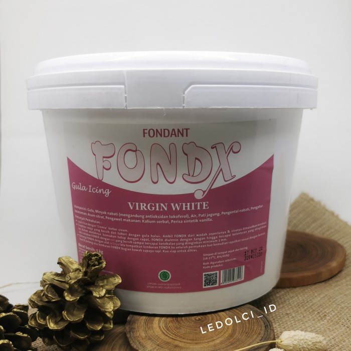 

FONDX VANILLA FONDANT VANILLA VIRGIN WHITE PAIL EMBER 1 EMBER=5 KG