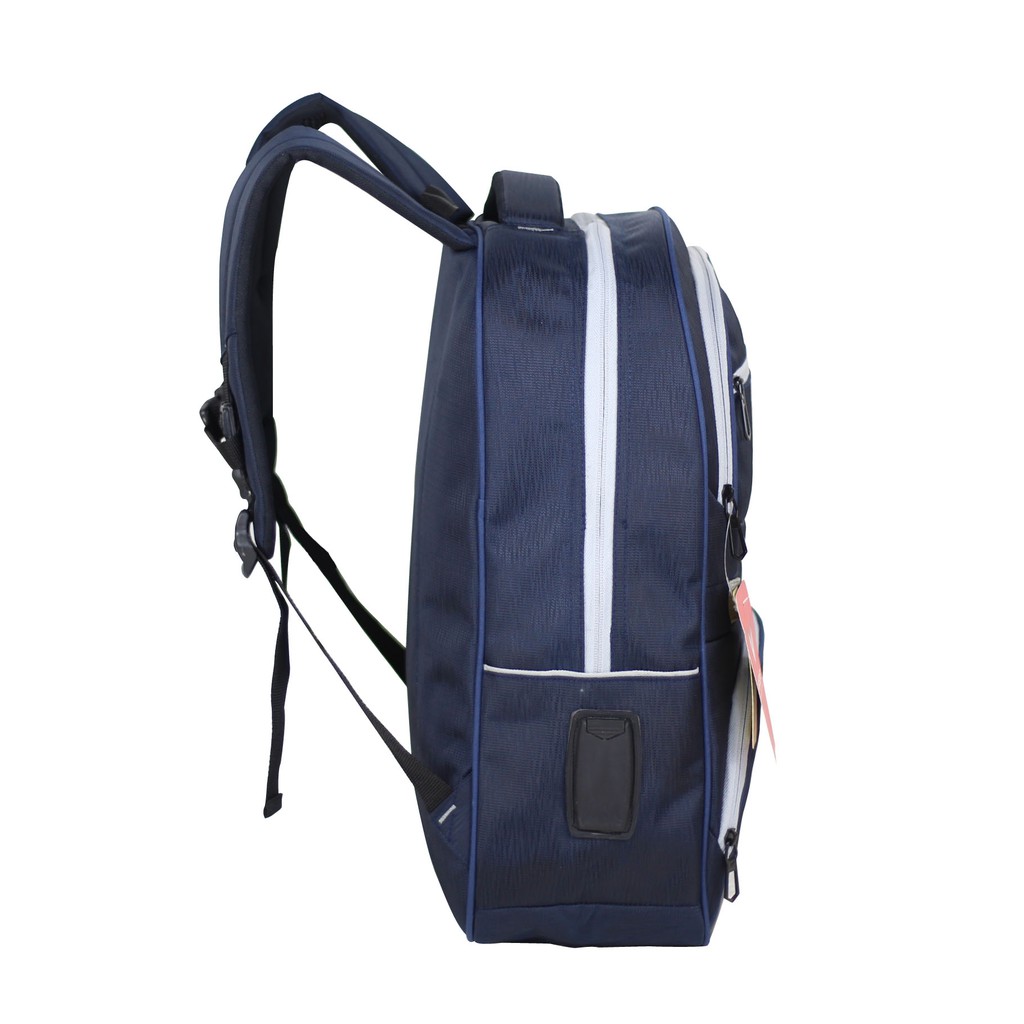 Tas Rexsove Distro Navy Cowok SMP SMA Kuliah Ransel Punggung Bahan Tebal Keren Backpack Pria Multifungsi