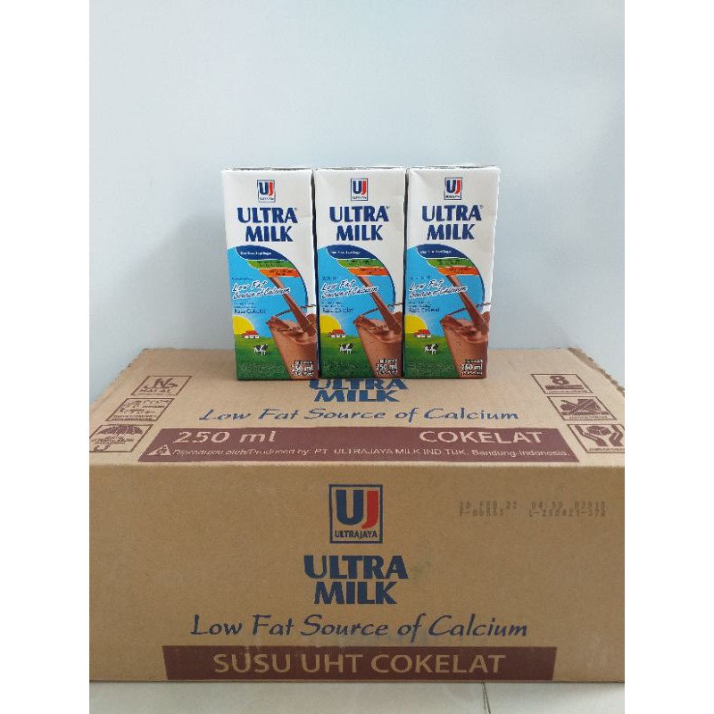 Jual Susu Ultra Milk Low Fat Cokelat 250 Ml 1 Dus Shopee Indonesia 3093