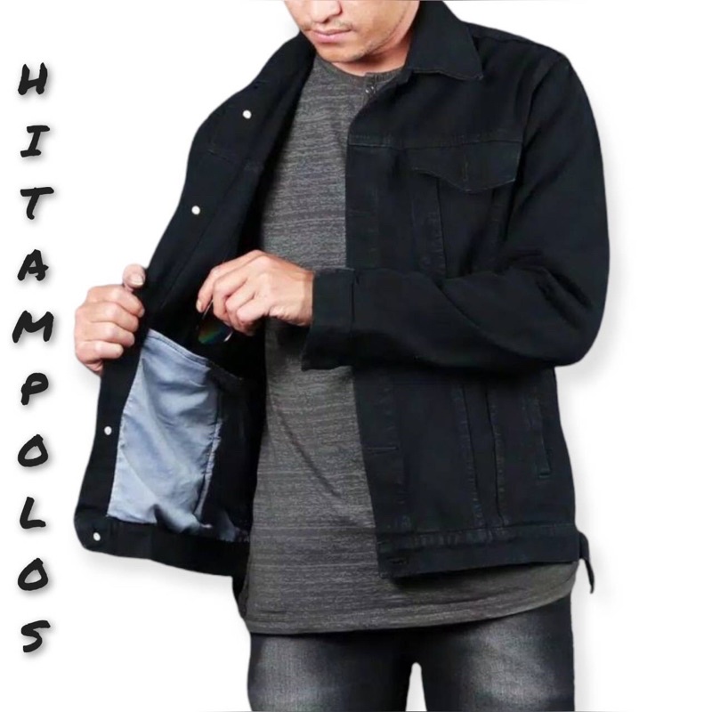 Jaket jeans pria wanita | Jaket Jeans Hitam