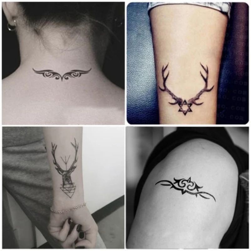 5 lembar tatto temporer cewek random acak tidak bisa pilih/ temporary tattoo sticker keren tahan air