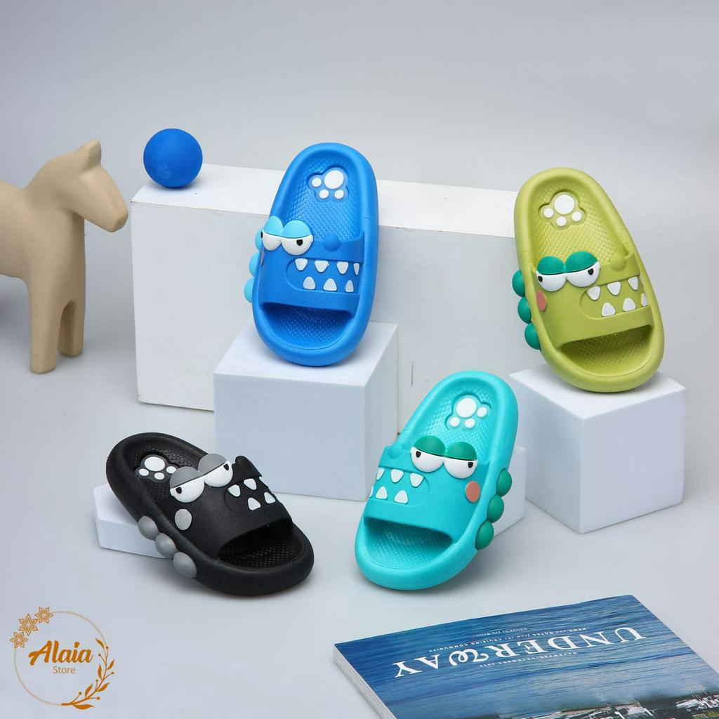 Sandal Anak Bahan EVA Karet Rubber Dino Crocodile Lucu Timbul - 310 28/35