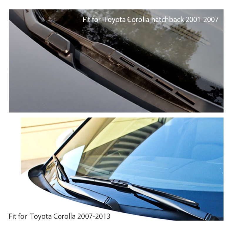 1 Set Karet Wiper Kaca Depan Mobil Untuk Toyota Corolla 2013 2012 2011 2010-2001
