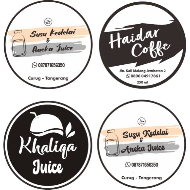 

CETAK STIKER LABEL.STIKER PRODUK KEMASAN MINUMAN A3+ TRANSPARAN ANTI AIR + CUTTING