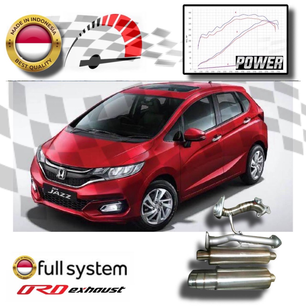 ORD Exhaust Knalpot Racing Downpipe Honda Jazz GK5