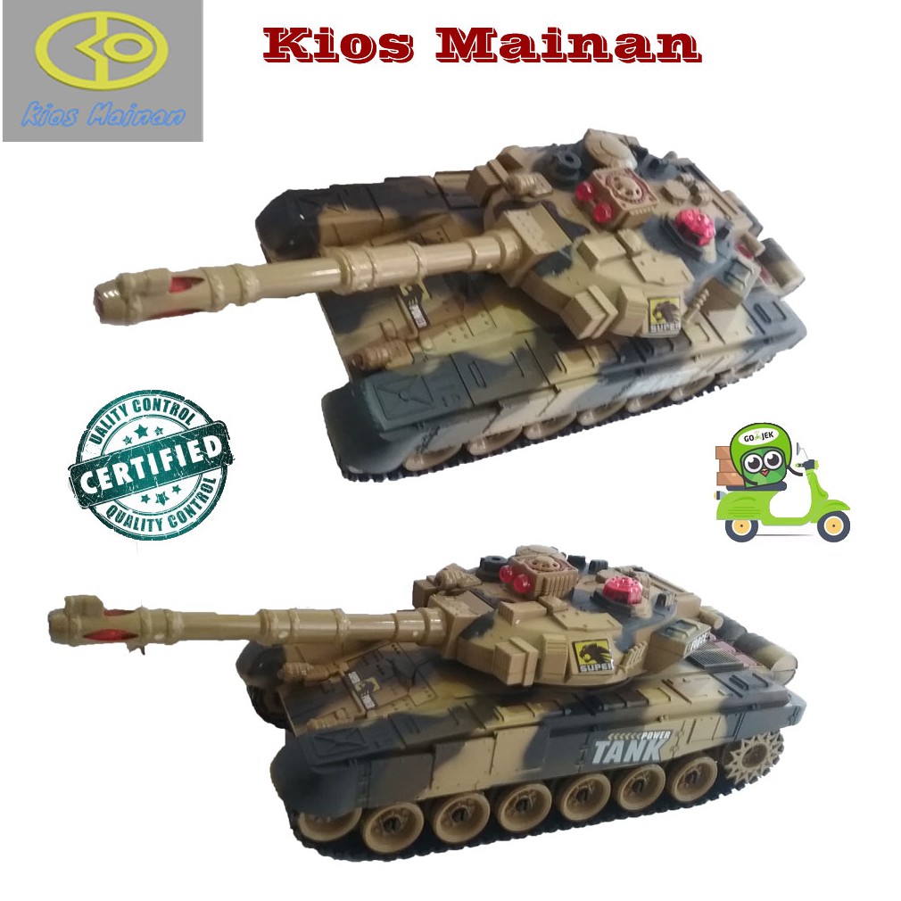 tank baja remote control bisa tempur infrared indikator