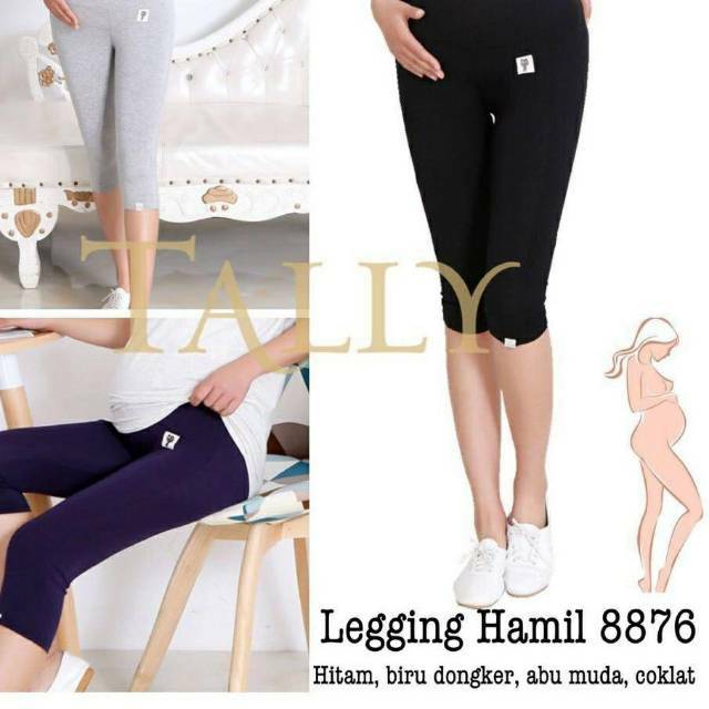 LEGGING HAMIL WANITA 8876 KANTONG 7/8 PREMIUM SUPER FREE POUCH Leging Hamil 7/8 Celana Hamil Celana Strit Hamil