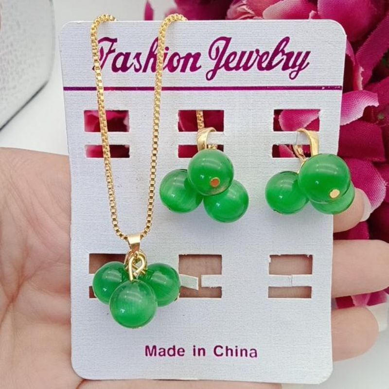 kalung liontin giok lapis emas impor Terlaris