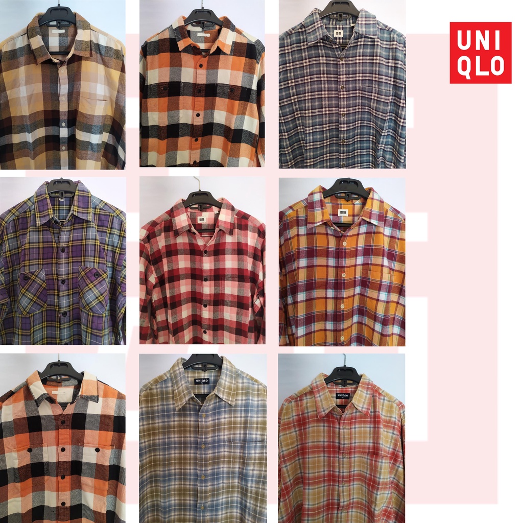 Kemeja Flanel Second Like New (Uniqlo)