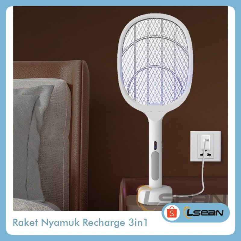 Raket nyamuk recharge 2 in 1 | efectif insect killer