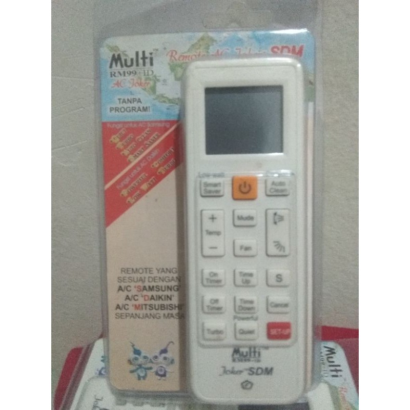 Remote Ac Daikin/Samsung/Mitsubishi Universal