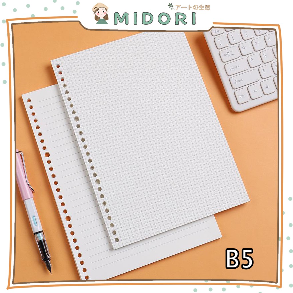 

[MIDORI] Loose Leaf B5 Isi Binder B5 Refill Notebook 26 Lubang - E0016