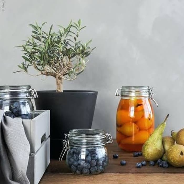 Toples kafe Toples unik Toples kaca volume 1500ml kue Lebaran