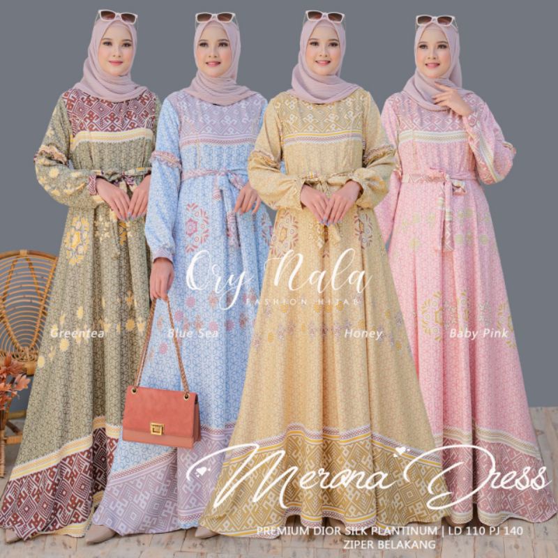 merona dress maxi gamis ori by nala