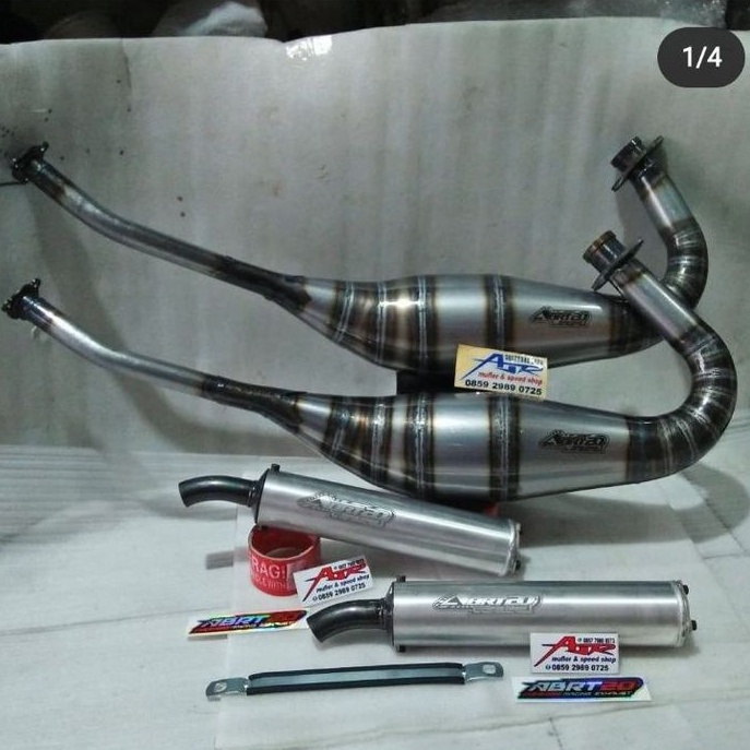 Knalpot Abrt20 ABRT 20 ORIGINAL Kawasaki Ninja R RR SS ZX Ke KRR Victor dll Standar sampai Porting P