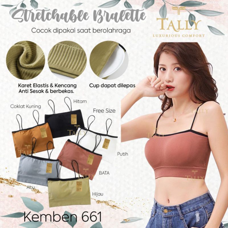 KEMBEN TALLY 661 BRALETTE KAOS CUP BUSA - BUNGALILY