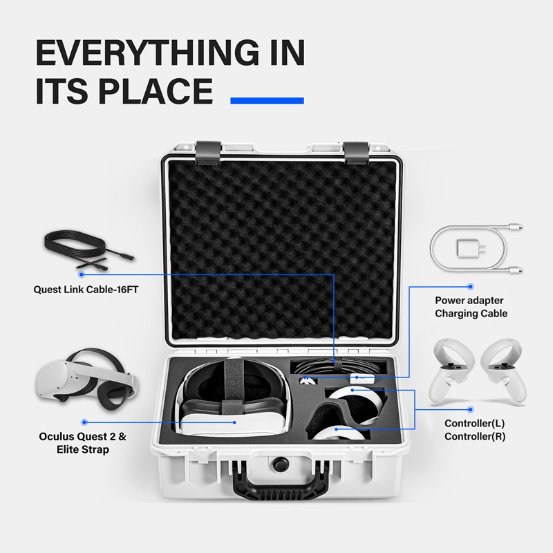 DEVASO Portable Hard Shell Travel Carrying Case for Oculus Quest 2