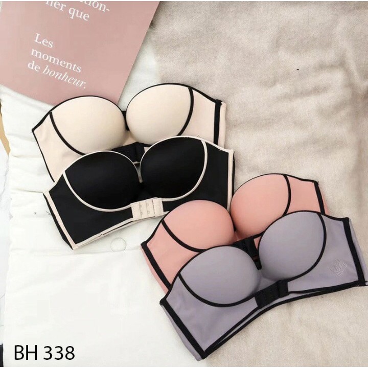 STRAPLESS BRA 338 TANPA TALI BRA PUSH UP BH KAIT DEPAN INVISIBLE BRA