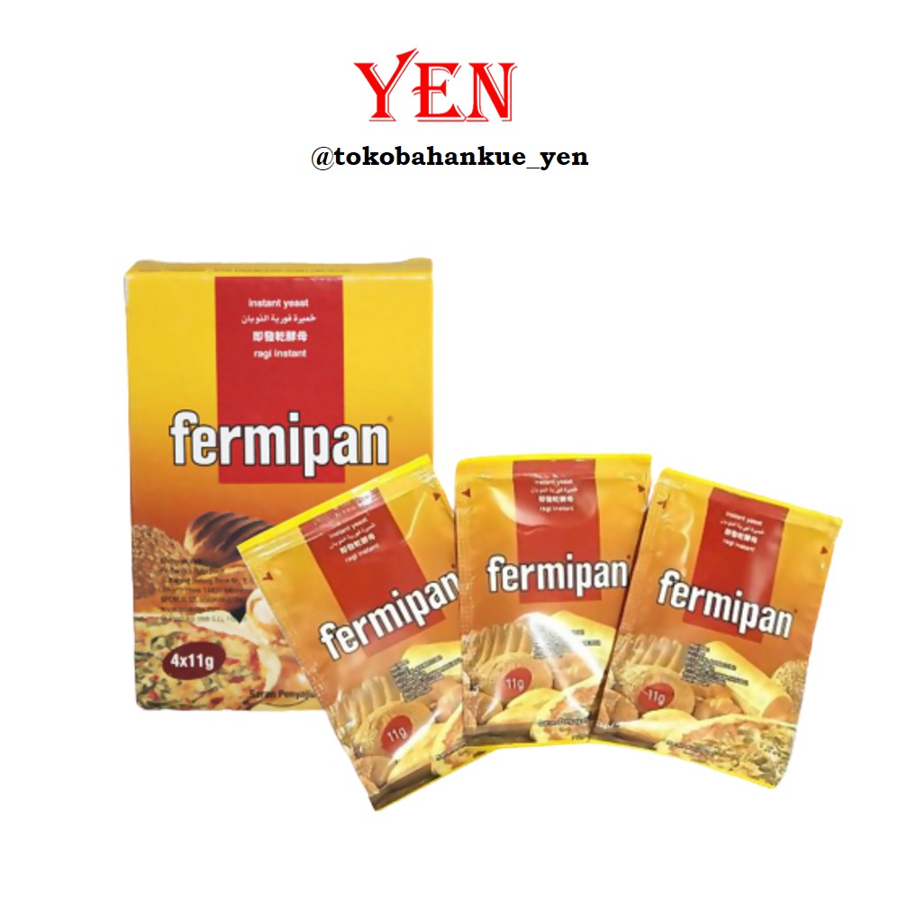 

Fermipan Ragi Instant / Pengembang Roti / Ragi Kering 4x11gr