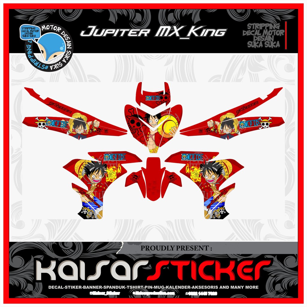 Sticker Striping Motor Sticker Decal Mx King Full Body One Piece