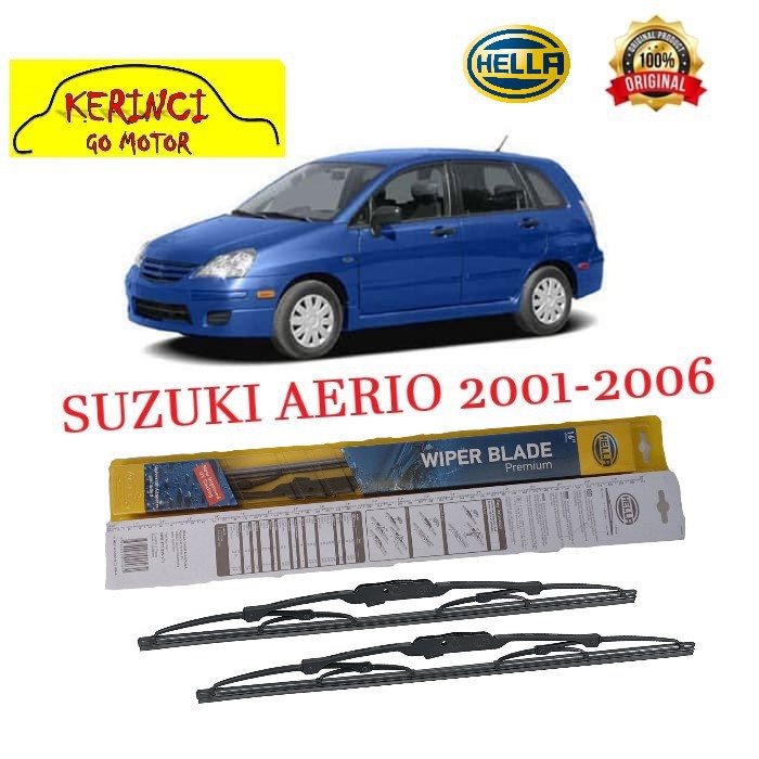 WIPER SUZUKI AERIO 2001-2006 HELLA PREMIUM 22&quot; &amp; 18&quot; SEPASANG WIPER