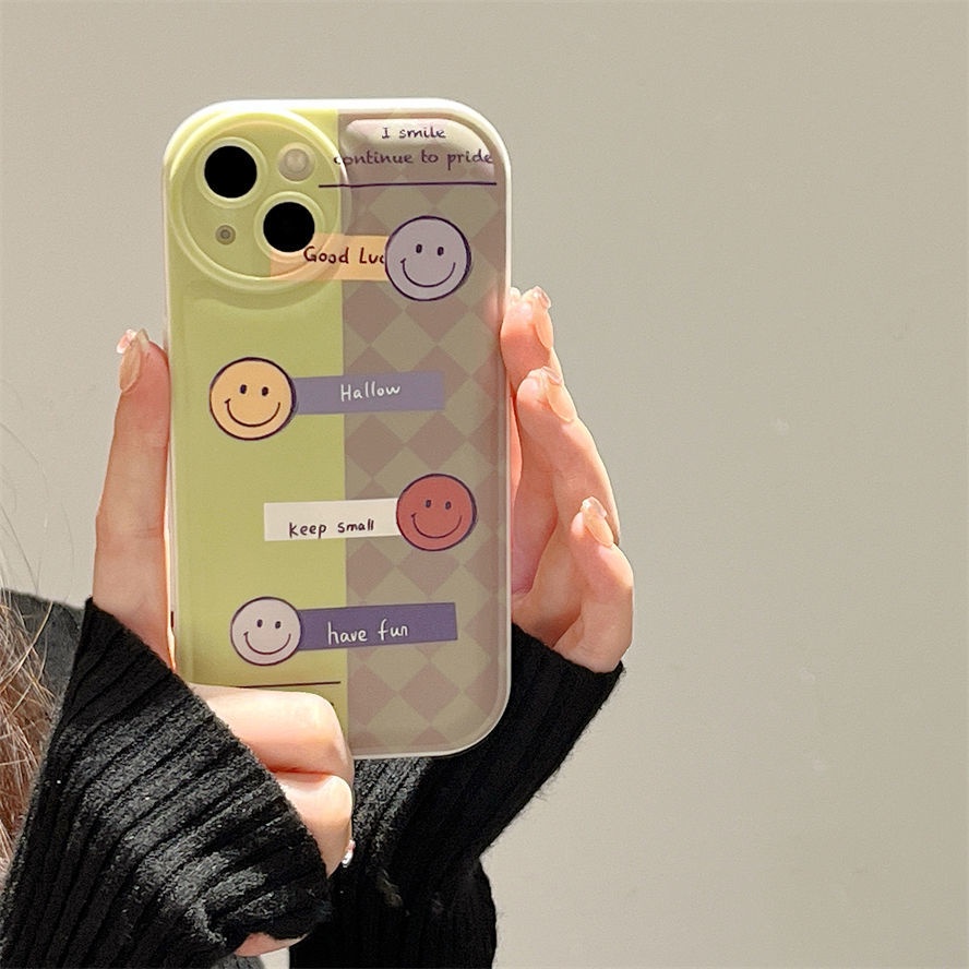 Soft Case Silikon Desain Smiley Face Untuk Apple IPhone 12 13 11 Pro Max X Xs Max Xr Kkhy