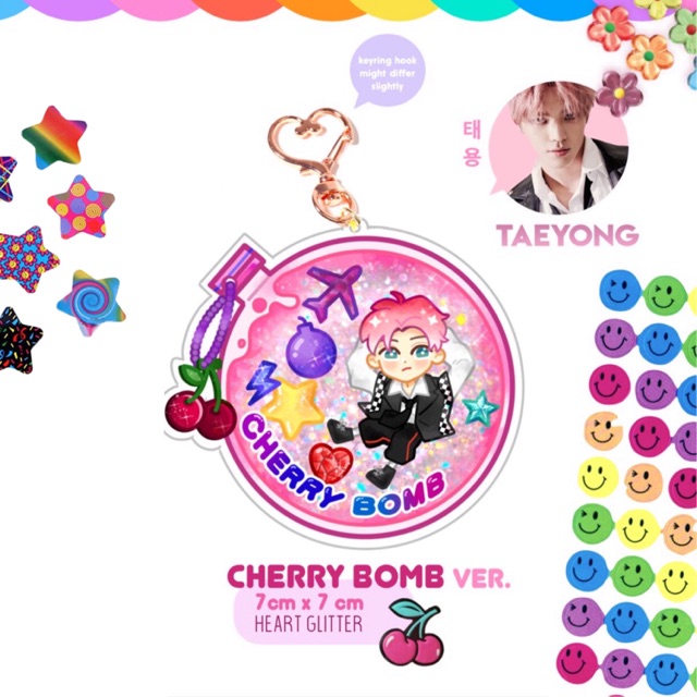 [NCT 127] TAEYONG CHERRY BOMB SHAKER KEYCHAIN