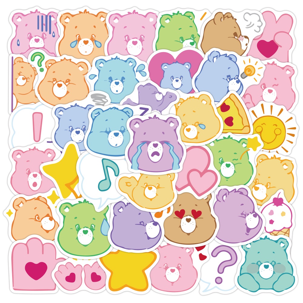 Rainbow stiker beruang colorful bear Jurnal bahan anak-anak lucu cangkir epoxy ponsel case stiker ka