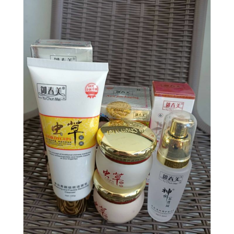 {Cream+Serum + sabun }Paket Cream Yu Chun Mei 4in1 Original Bpom