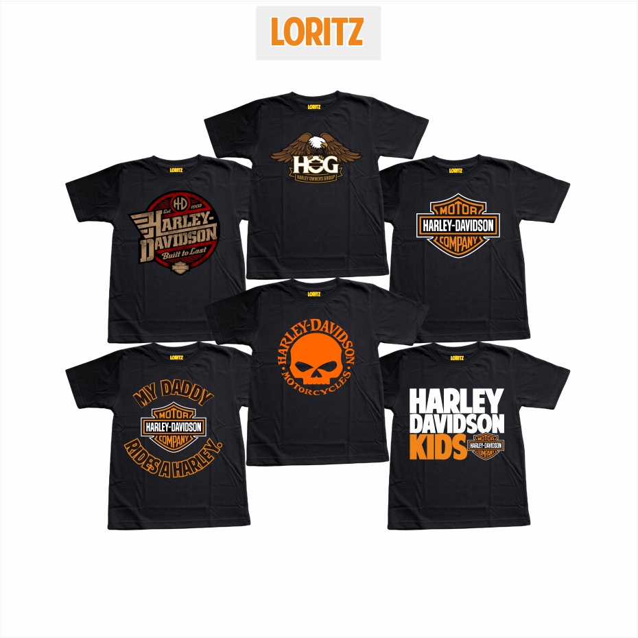 Baju Kaos Distro Anak Laki laki Perempuan Cowok Umur 1-12 Tahun / Kaos Atasan Anak Motif HARLEY