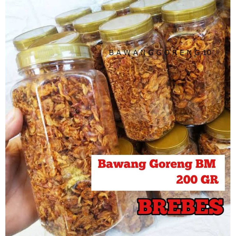 

Bawang Goreng Brebes BM Toples 200gr / Bawang Merah Goreng