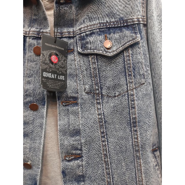 JAKET DENIM GREATLEE BLUE JEANS TEBAL