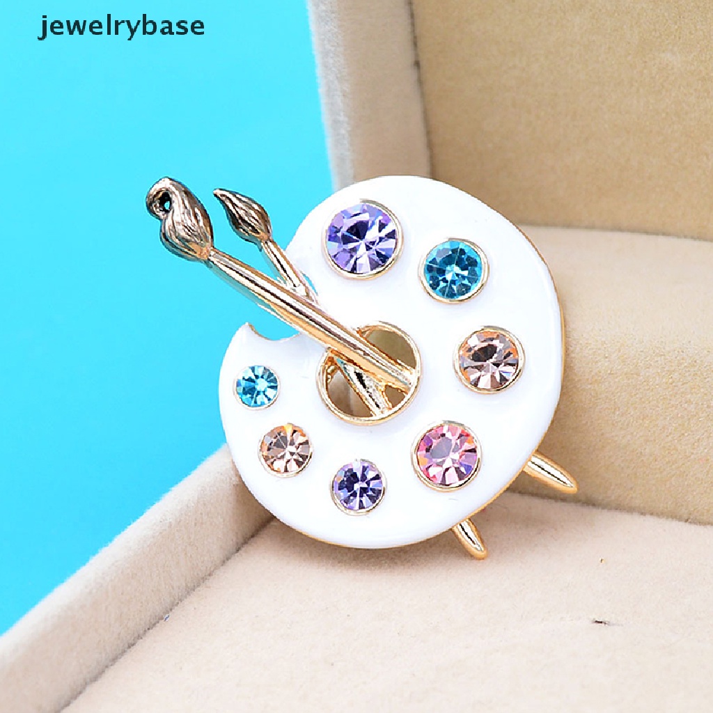 [jewelrybase] Draw Palette Brooch Creative Rhinestone Pins And Brooches Women And Men Pin 2 Co Boutique