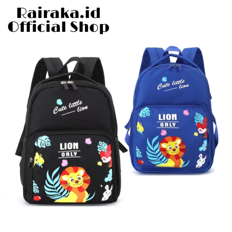 Rairaka.id / Only - Tas Anak Sekolah SD TK Karakter Lion King Tas Sekolah laki-laki