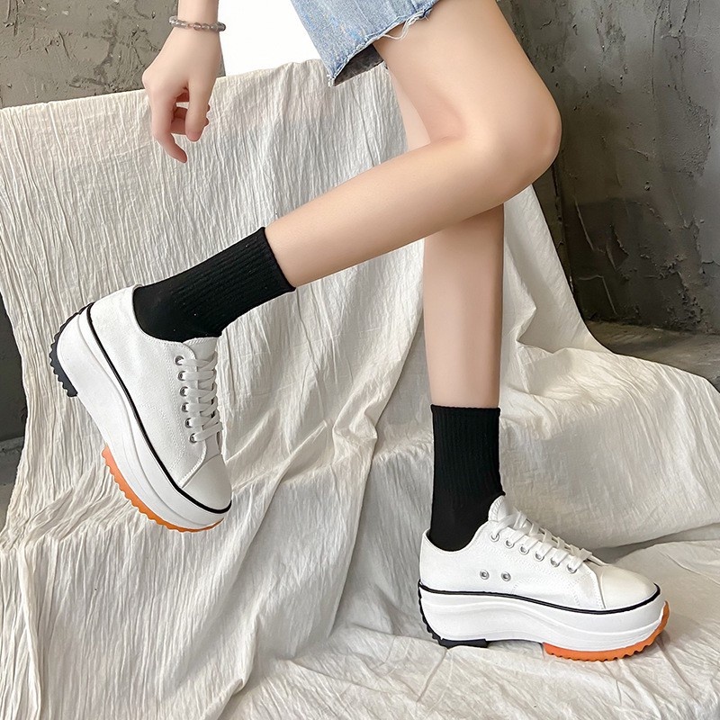 AVANCEID SIZE 36-42 1952 Sepatu Sneakers Wanita Sekolah Kerja JIMIN Putih Hitam Import