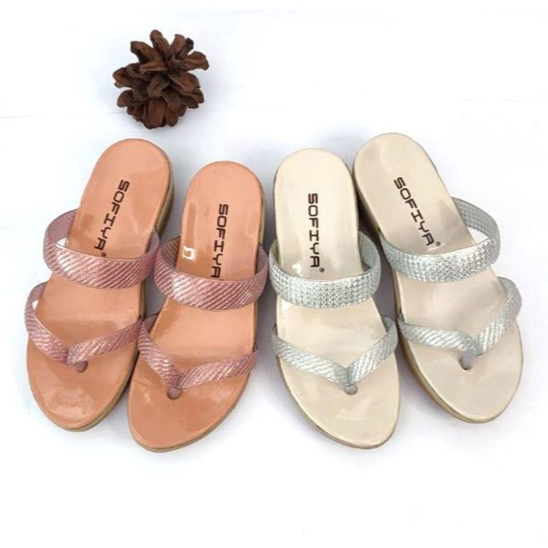 sandal anak perempuan wedges japit slop | sandal party anak cewek