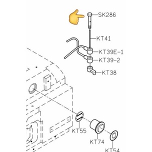 SK286 Baut Pembagi Minyak Mesin Obras Siruba 700F / 747 / 747A